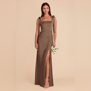 Birdy Grey - Alex Dress - Mocha Matte Satin - Size L